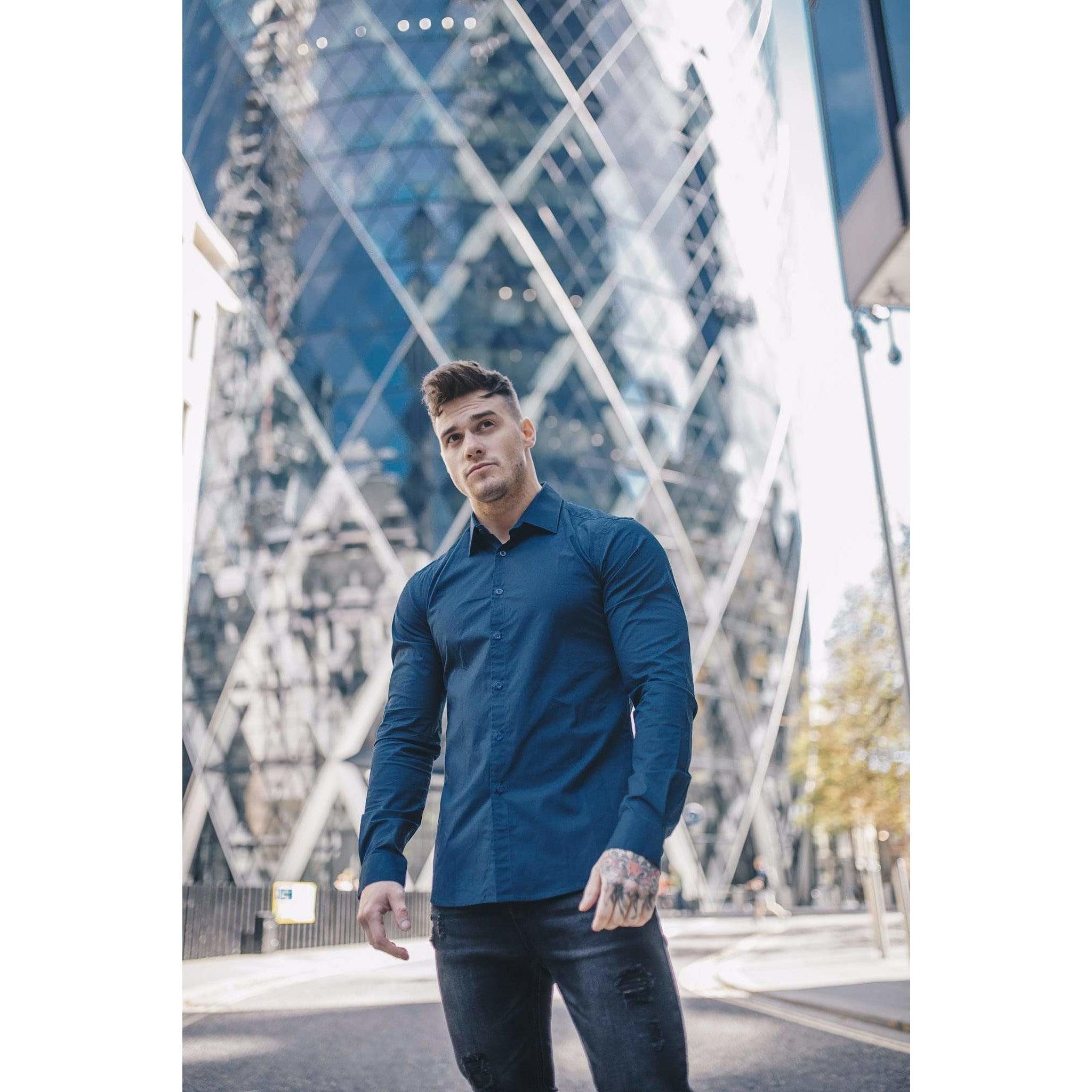 Navy Vittorini Fit Shirt
