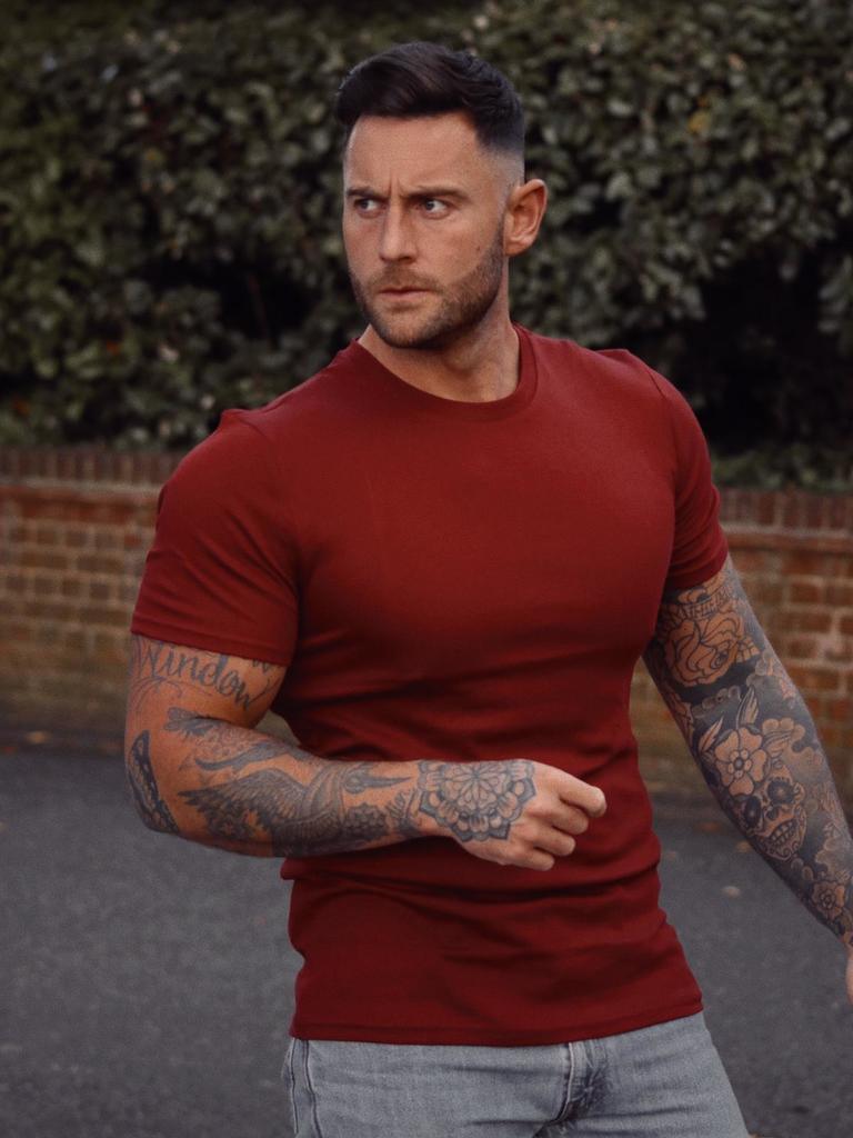 Burgundy Vittorini Fit T-Shirt