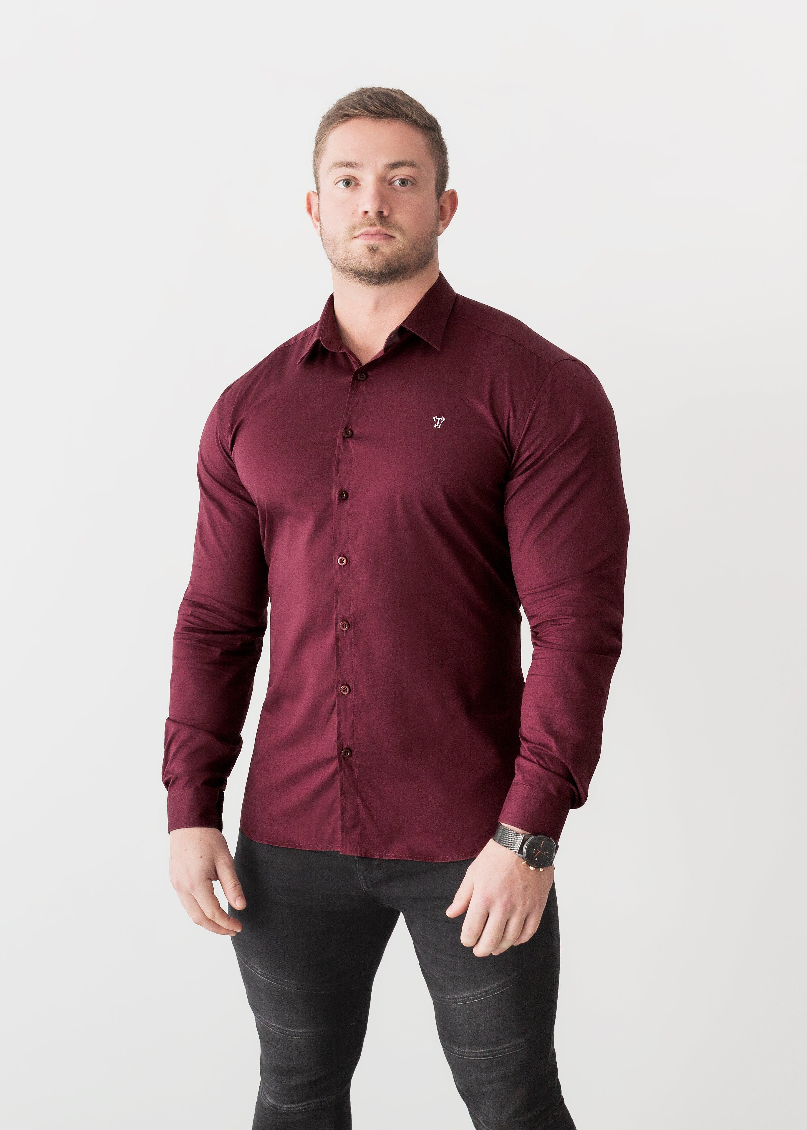 Burgundy Vittorini Fit Shirt