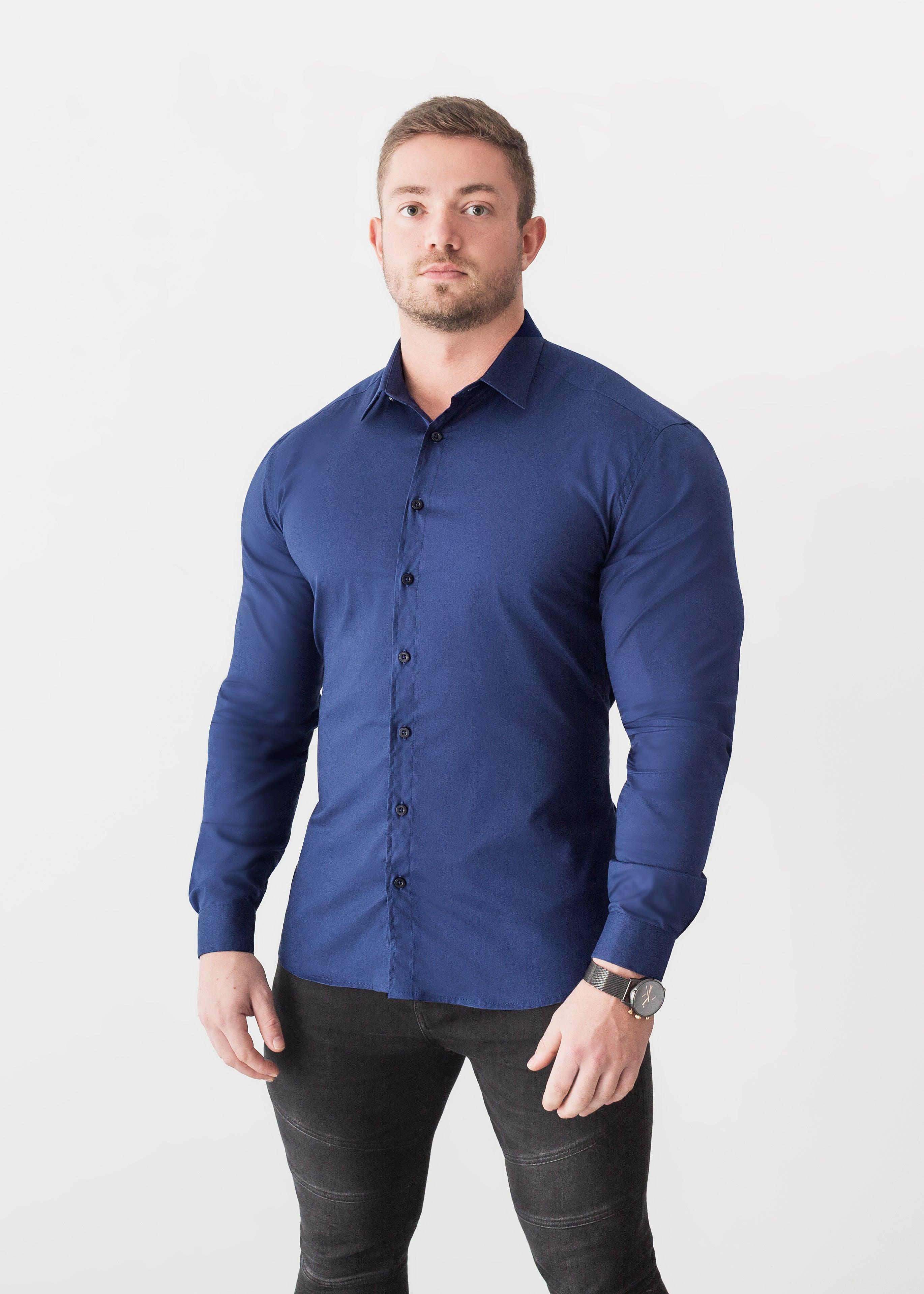 Navy Vittorini Fit Shirt