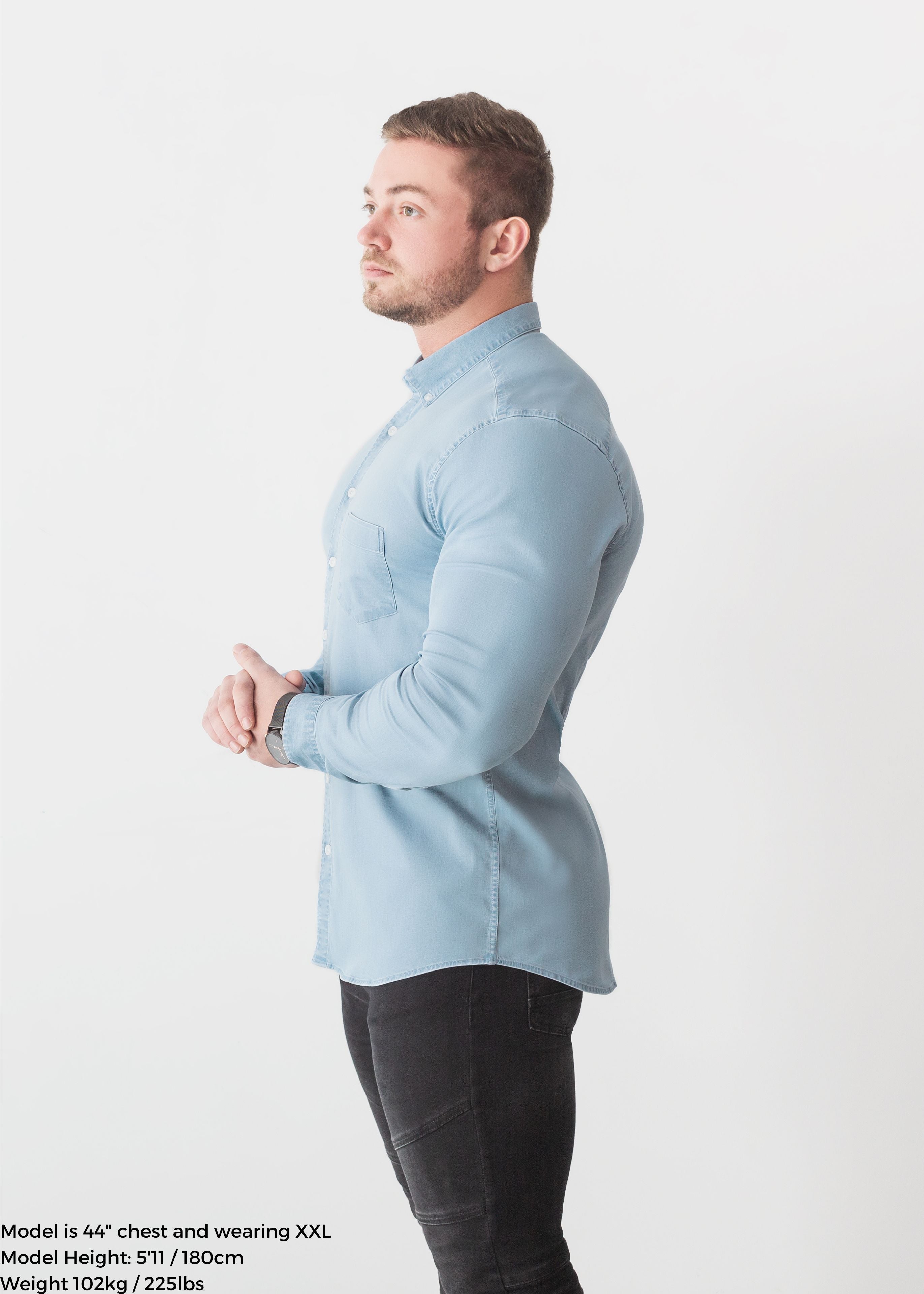 Light Wash Denim Vittorini Fit Shirt