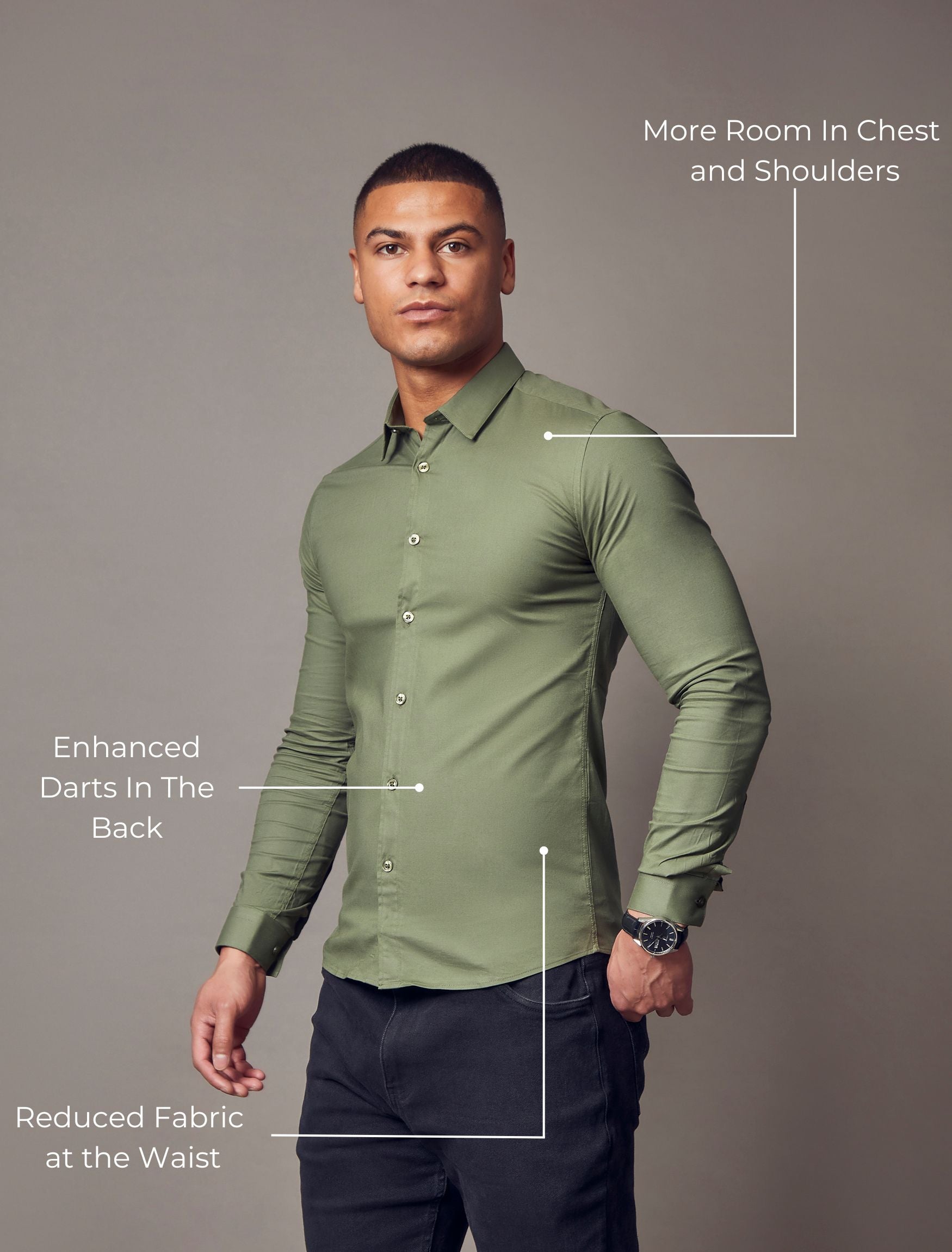Olive Vittorini Fit Shirt