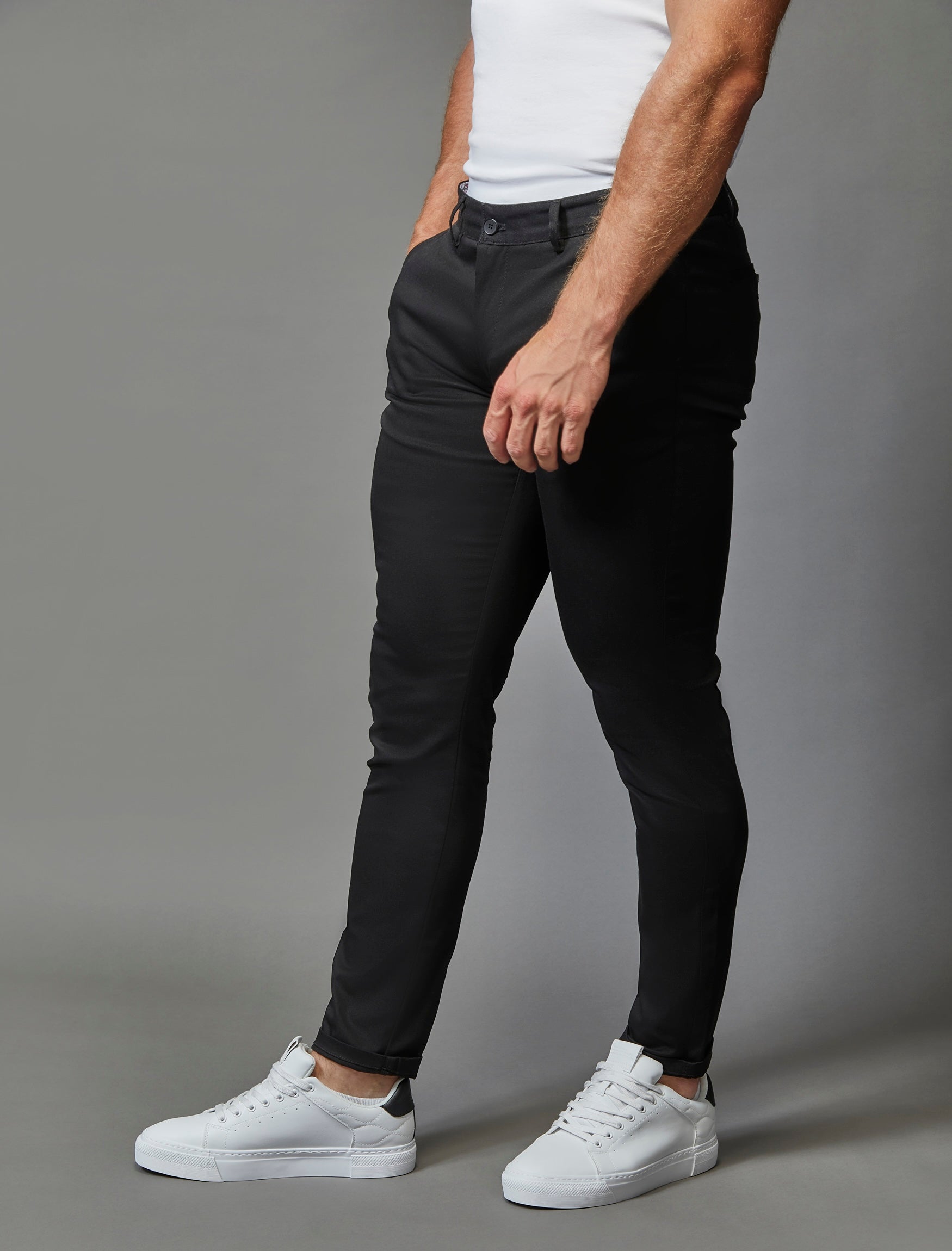Black Vittorini Fit Chinos