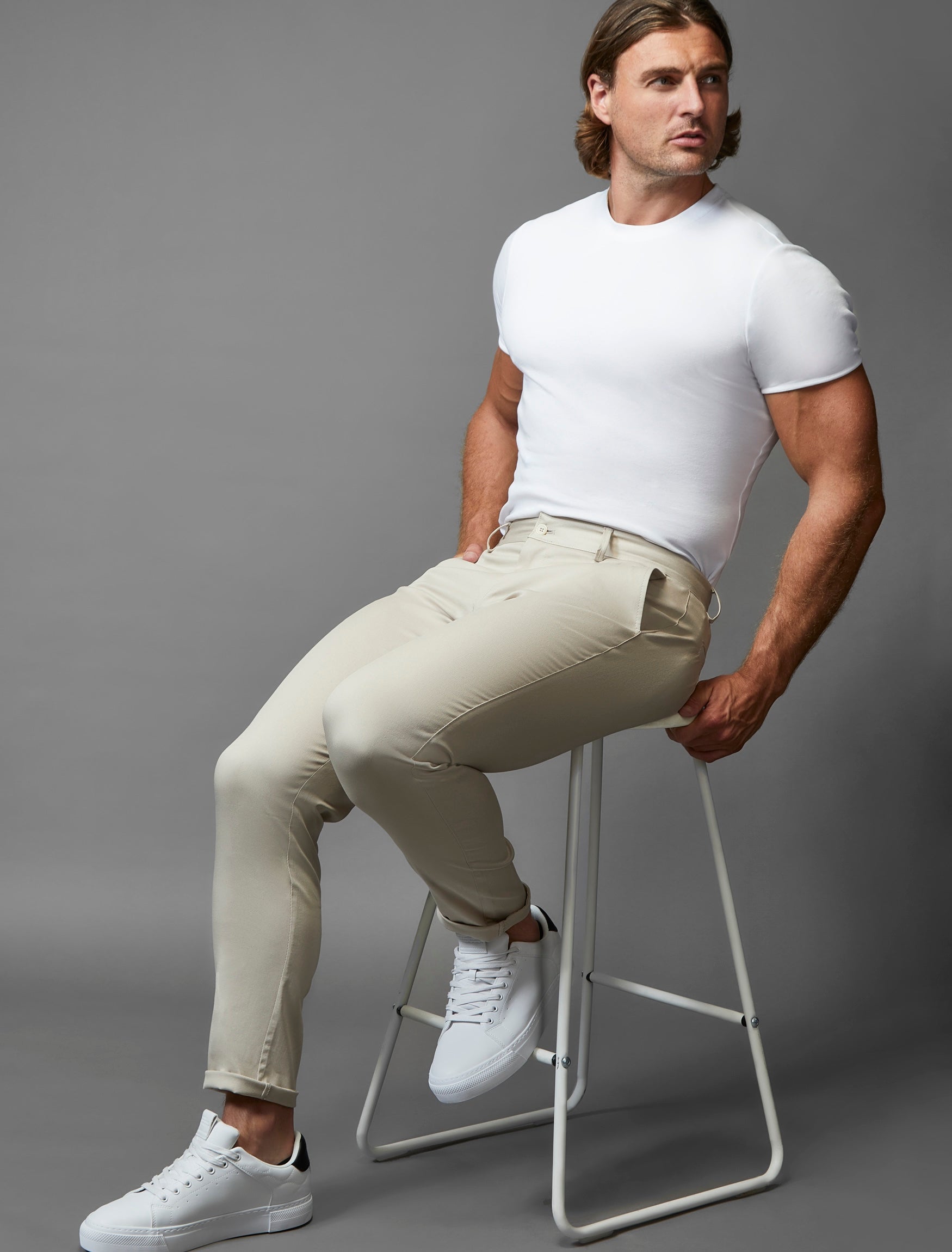 Beige Vittorini Fit Chinos