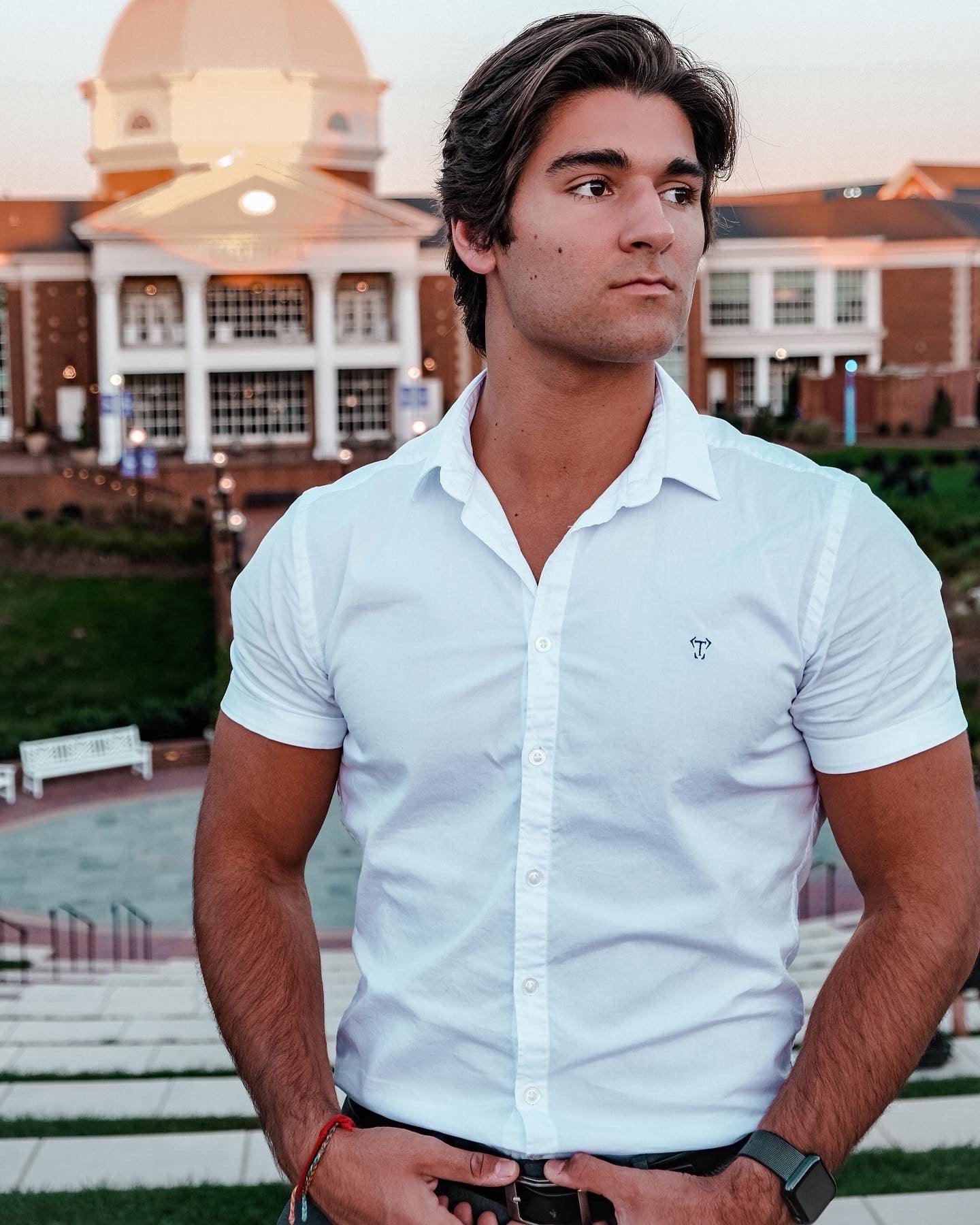 White Short Sleeve Vittorini Fit Shirt