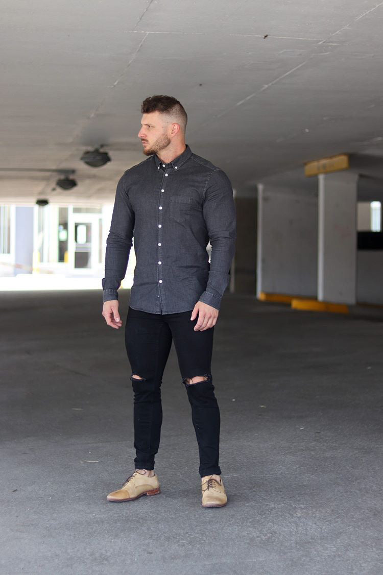 Black Denim Vittorini Fit Shirt
