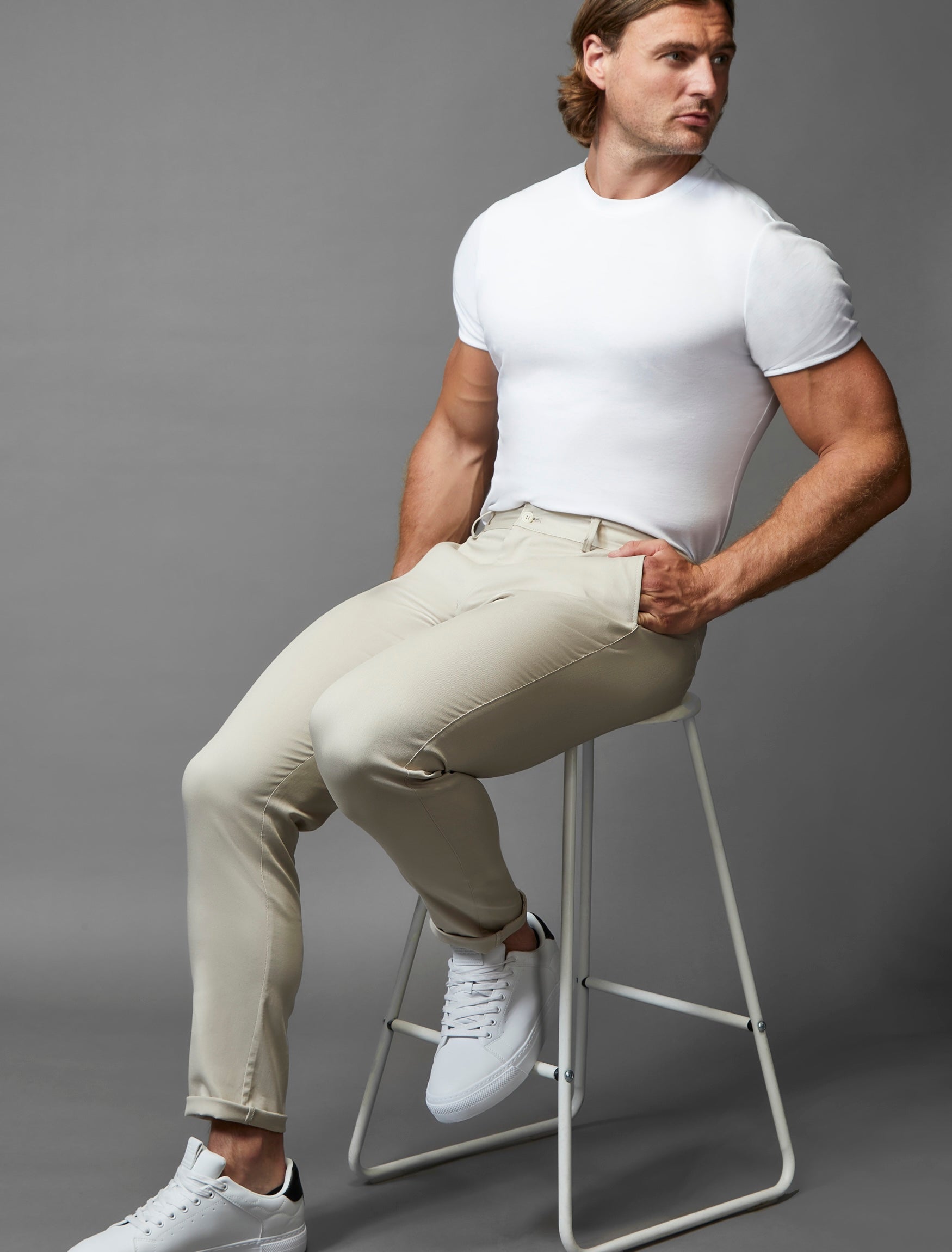 Beige Vittorini Fit Chinos