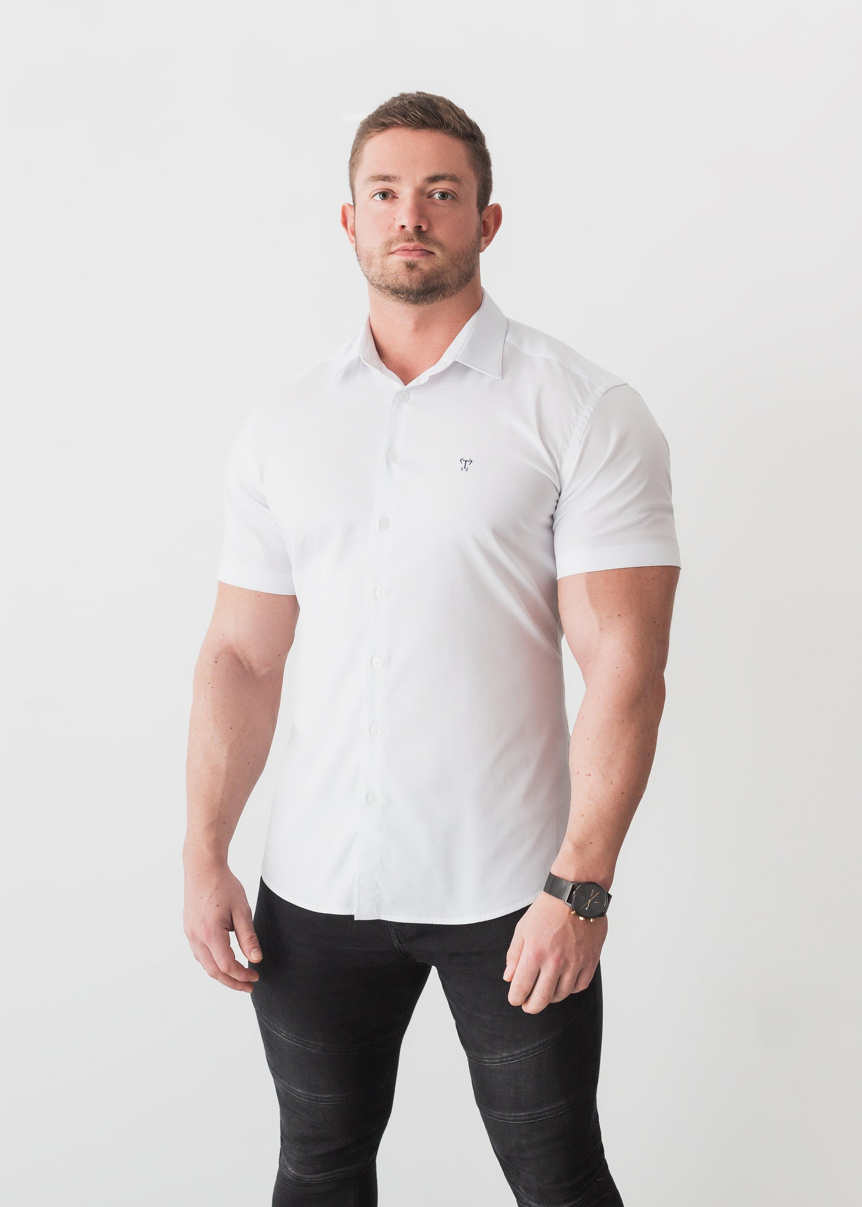 White Short Sleeve Vittorini Fit Shirt