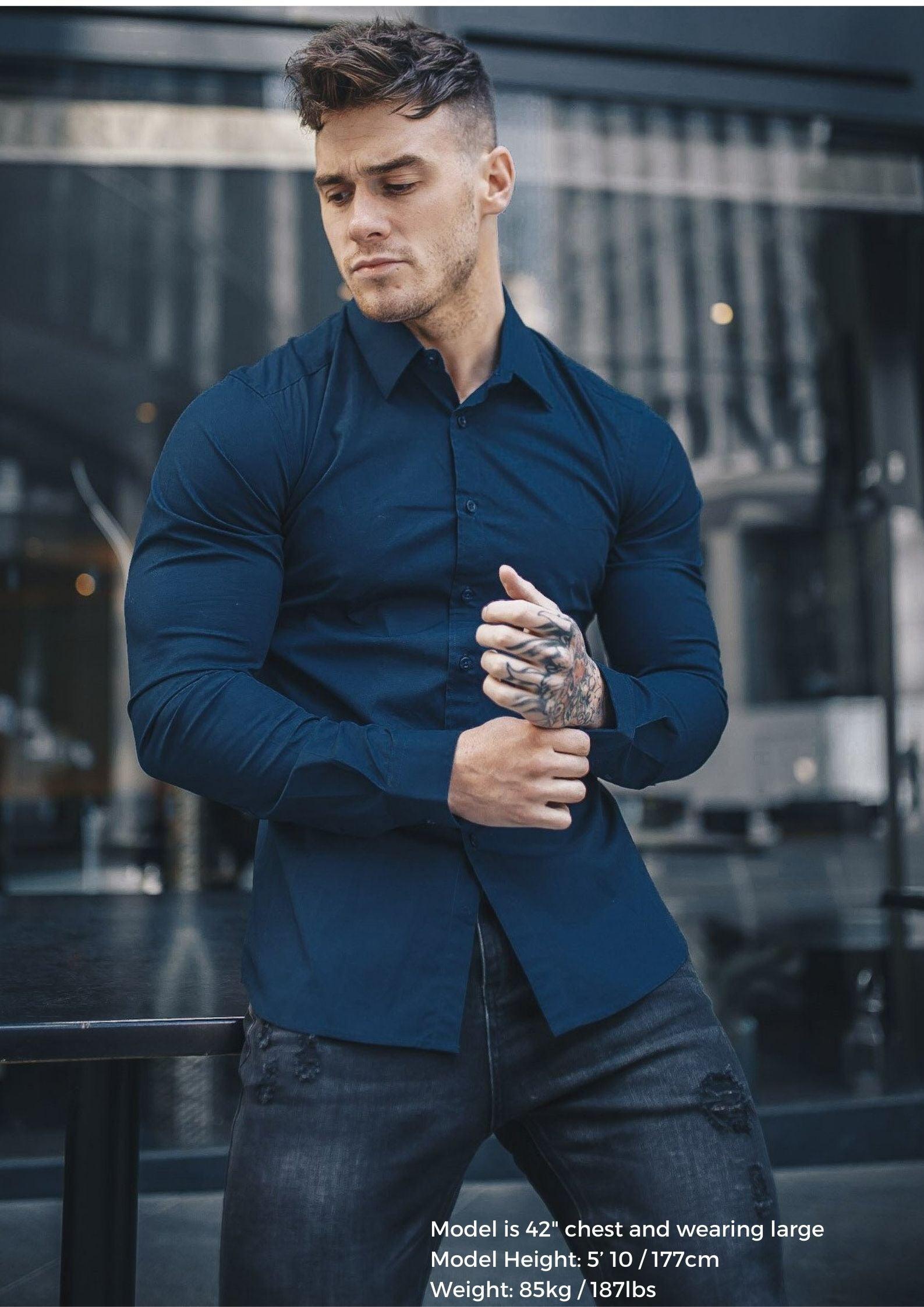 Navy Vittorini Fit Shirt