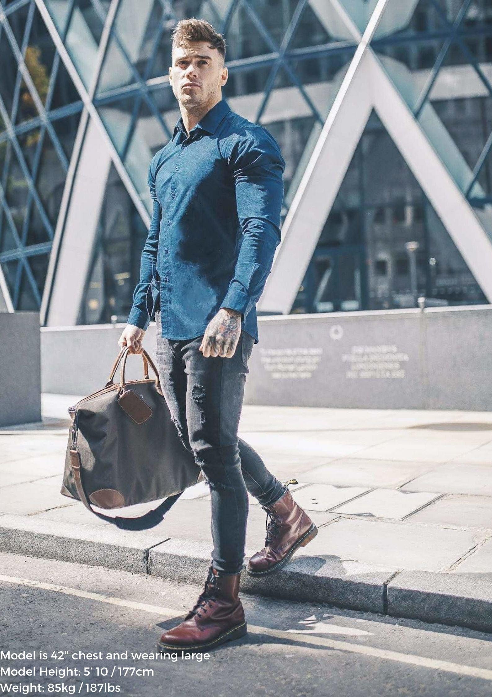 Navy Vittorini Fit Shirt