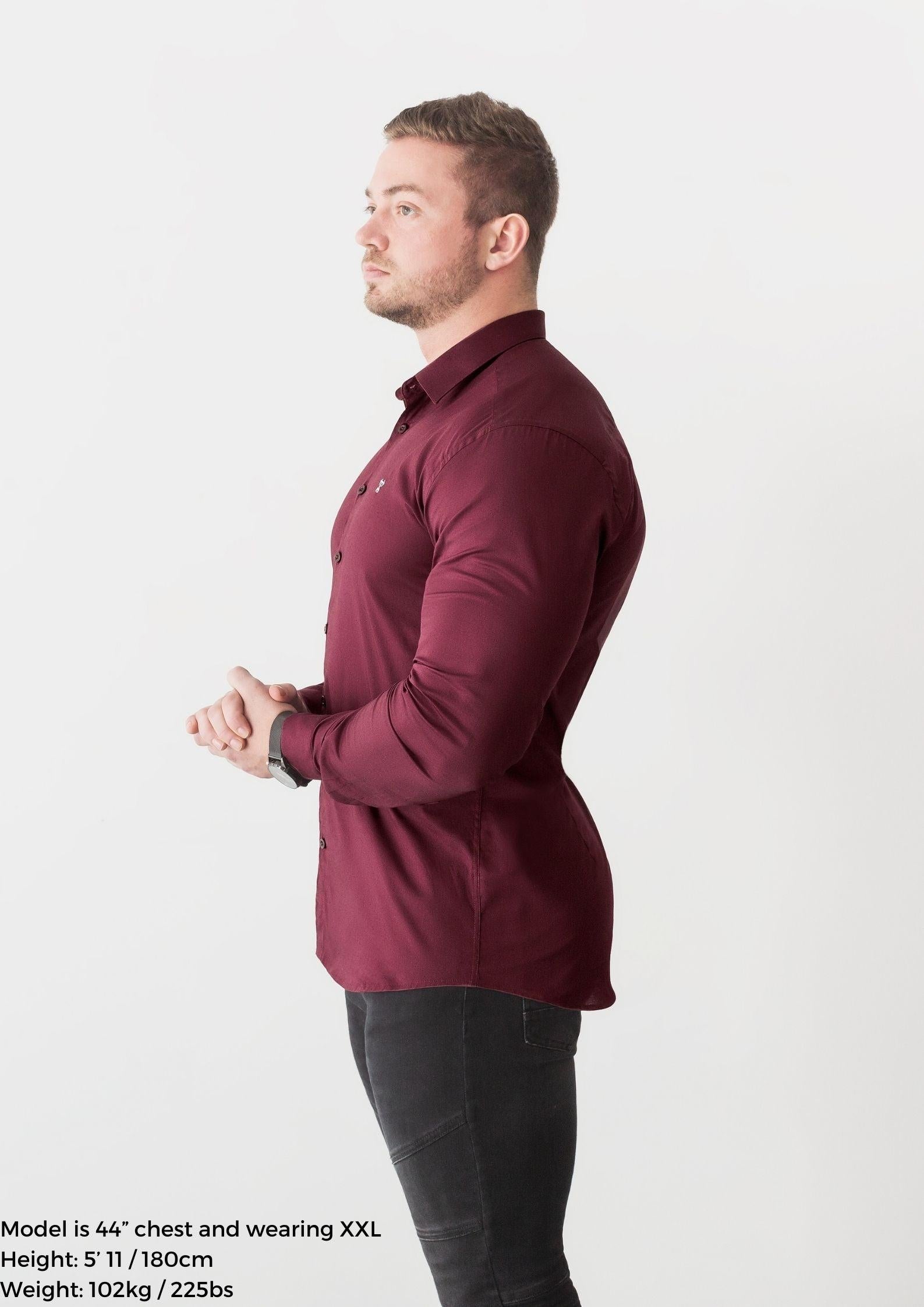 Burgundy Vittorini Fit Shirt