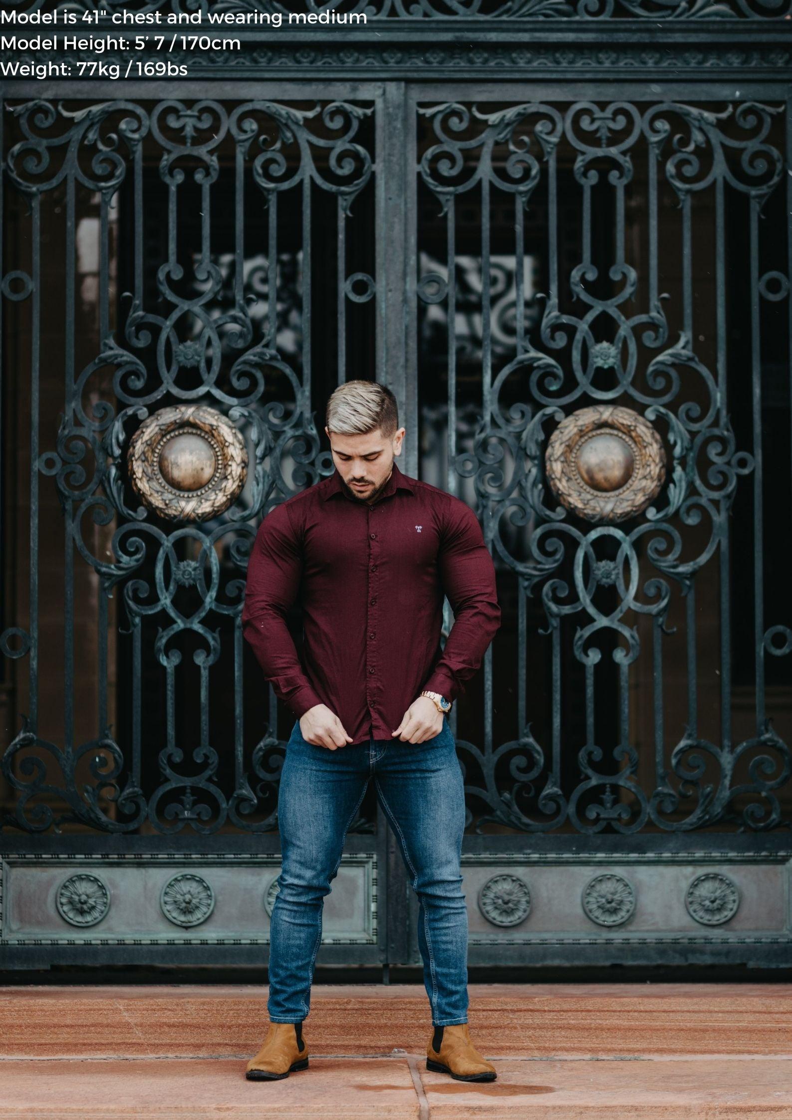 Burgundy Vittorini Fit Shirt