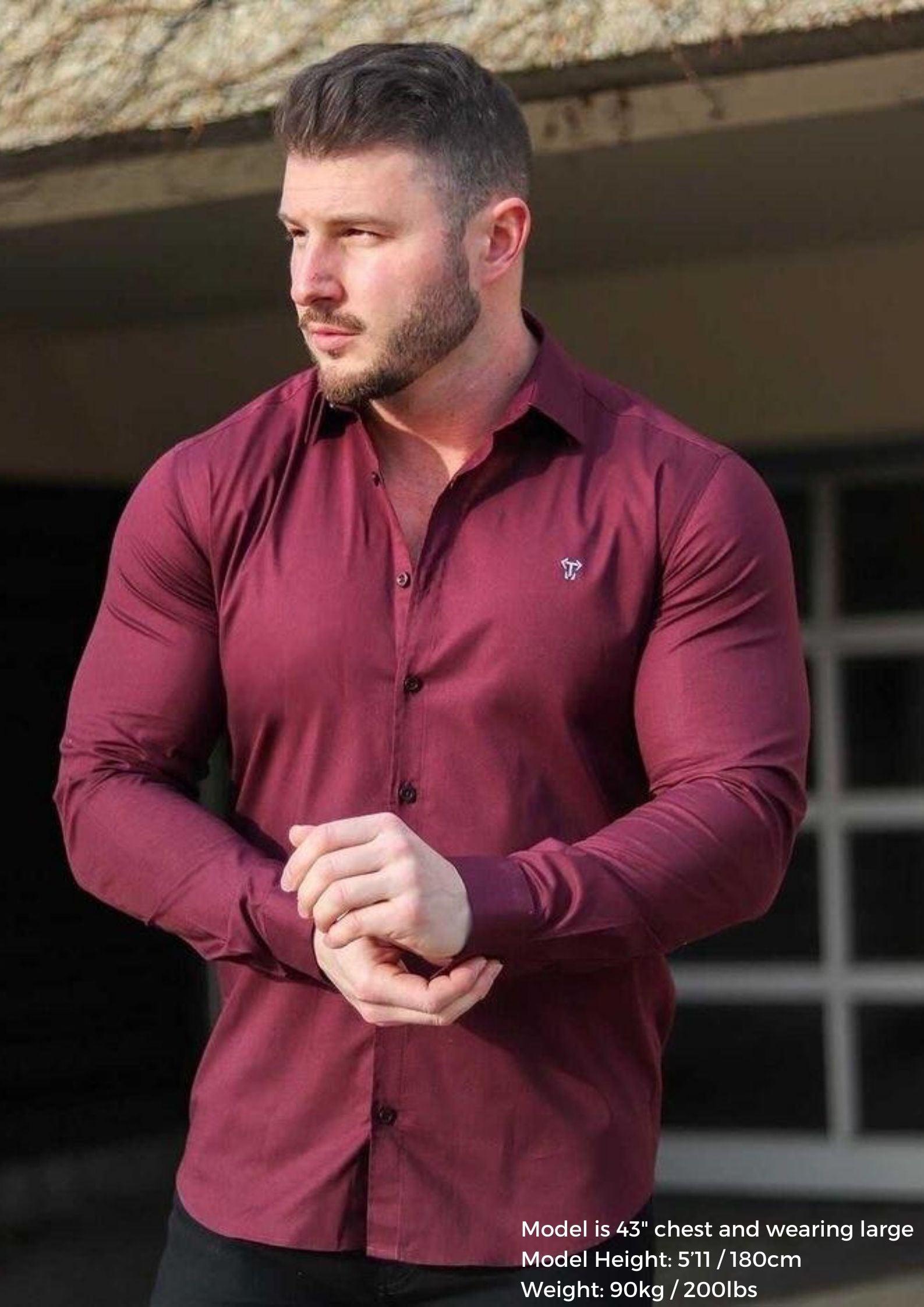 Burgundy Vittorini Fit Shirt