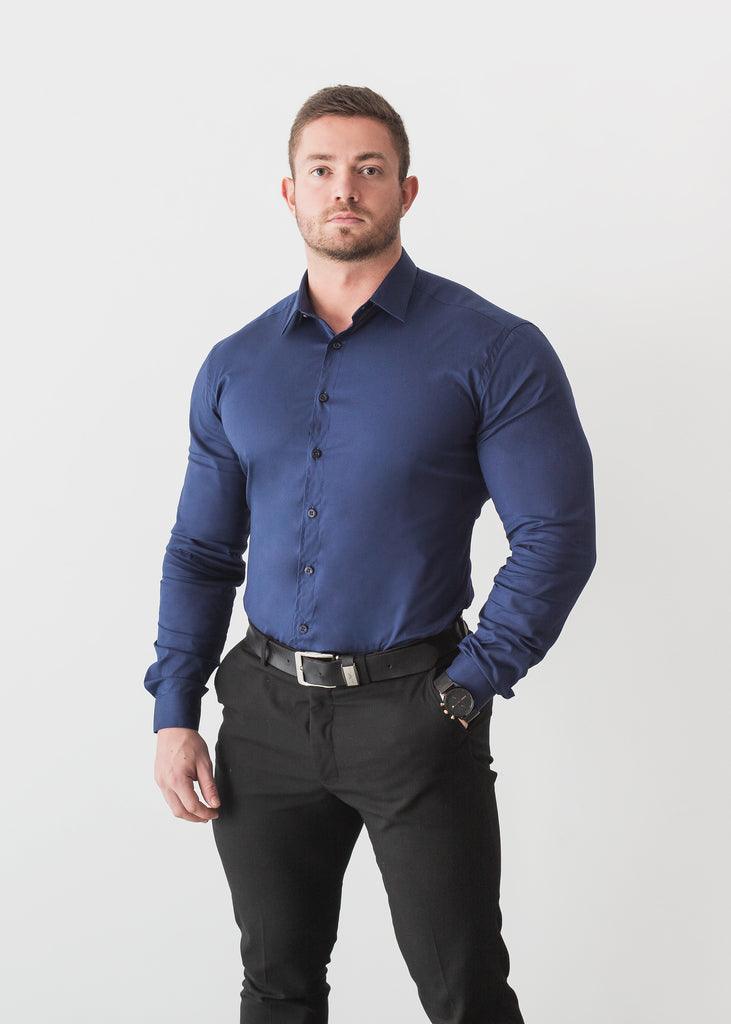 Navy Vittorini Fit Shirt