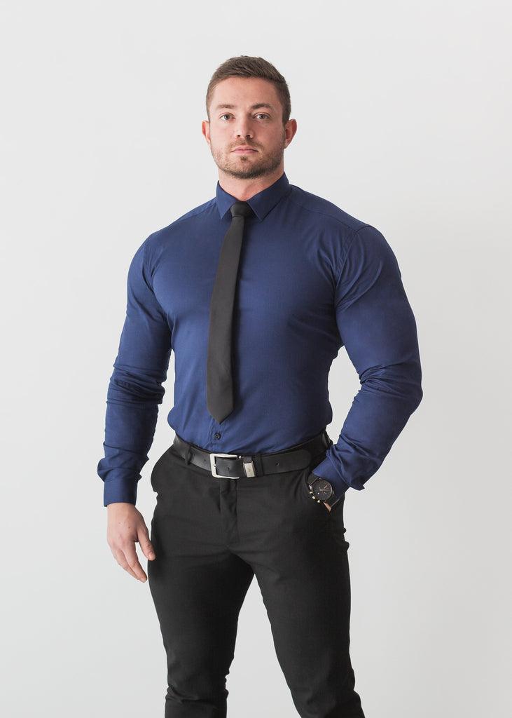 Navy Vittorini Fit Shirt