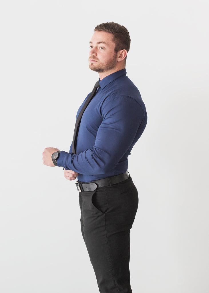 Navy Vittorini Fit Shirt