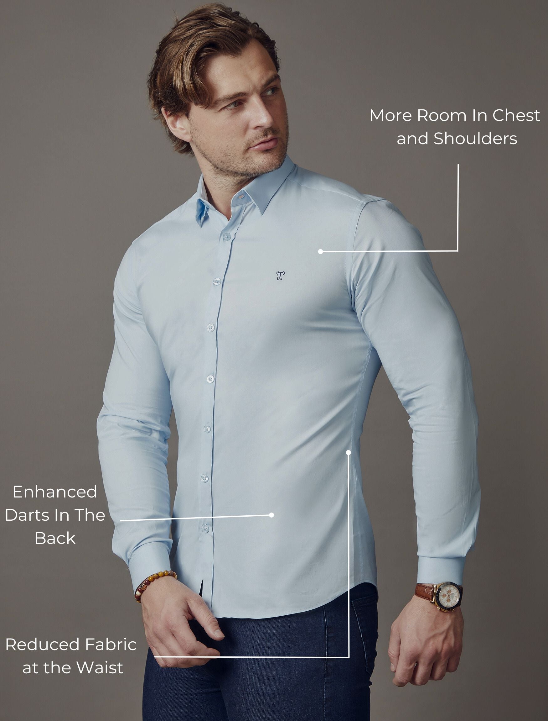 Light Blue Vittorini Fit Shirt