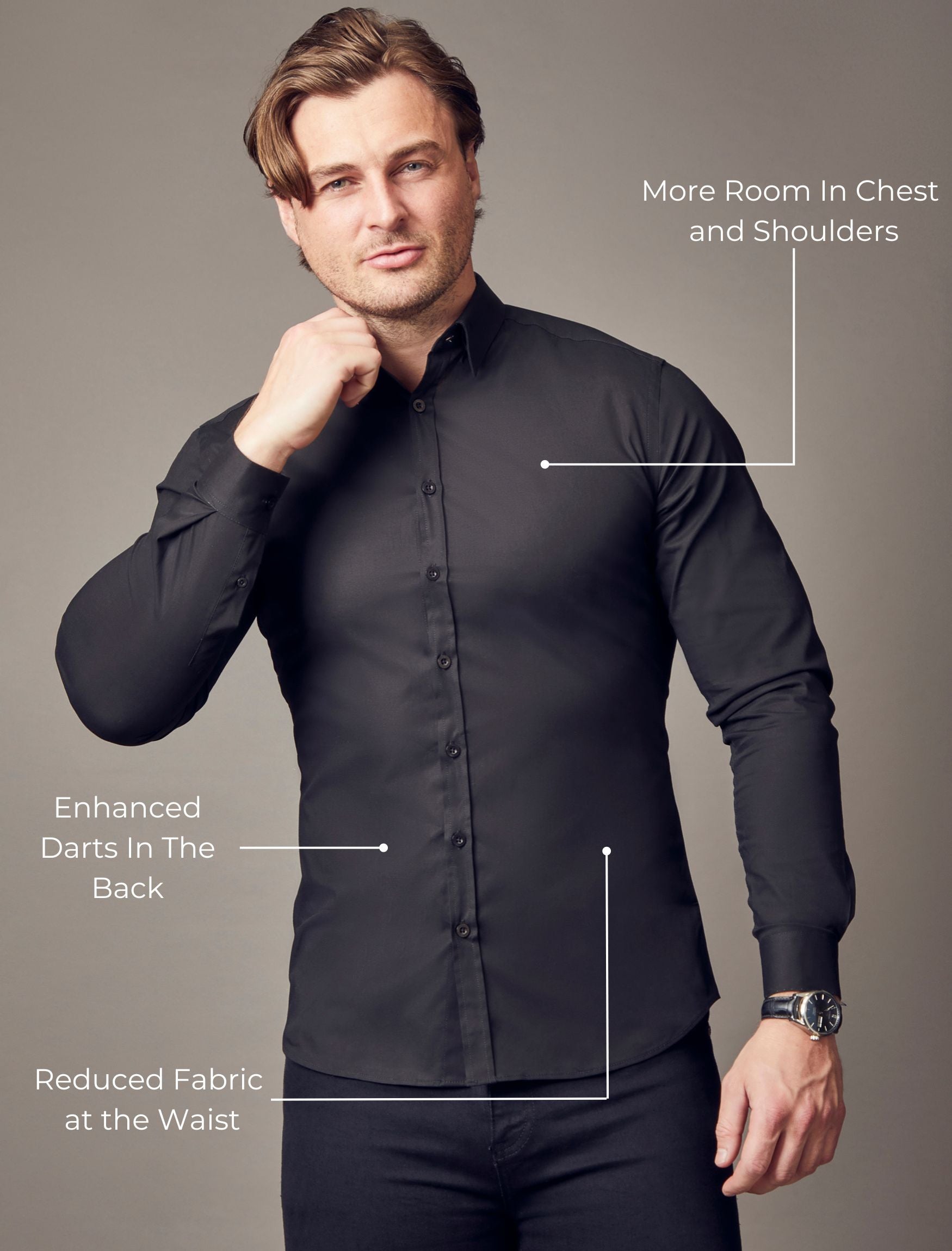 Black Vittorini Fit Shirt