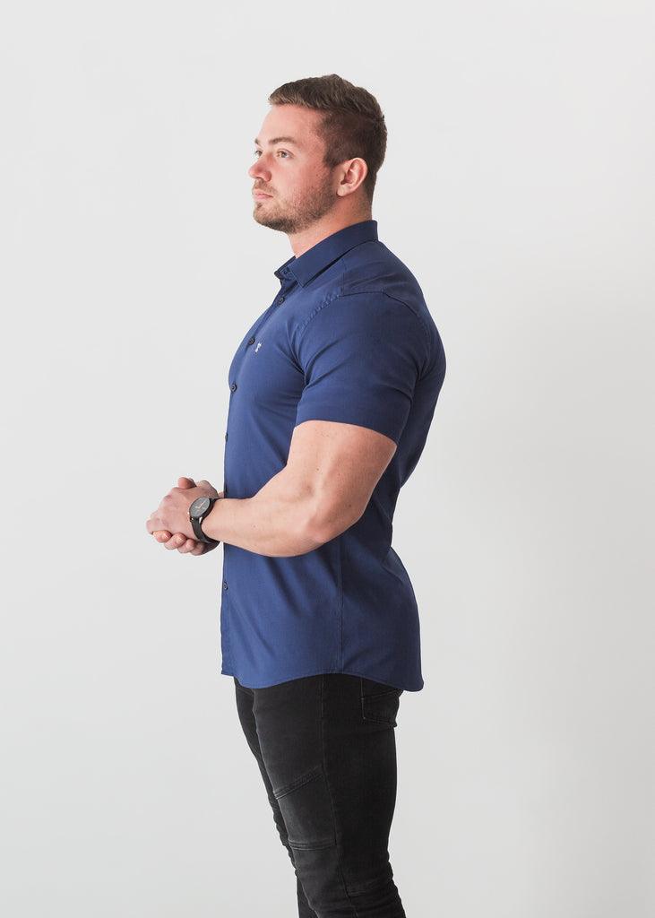 Navy Short Sleeve Vittorini Fit Shirt