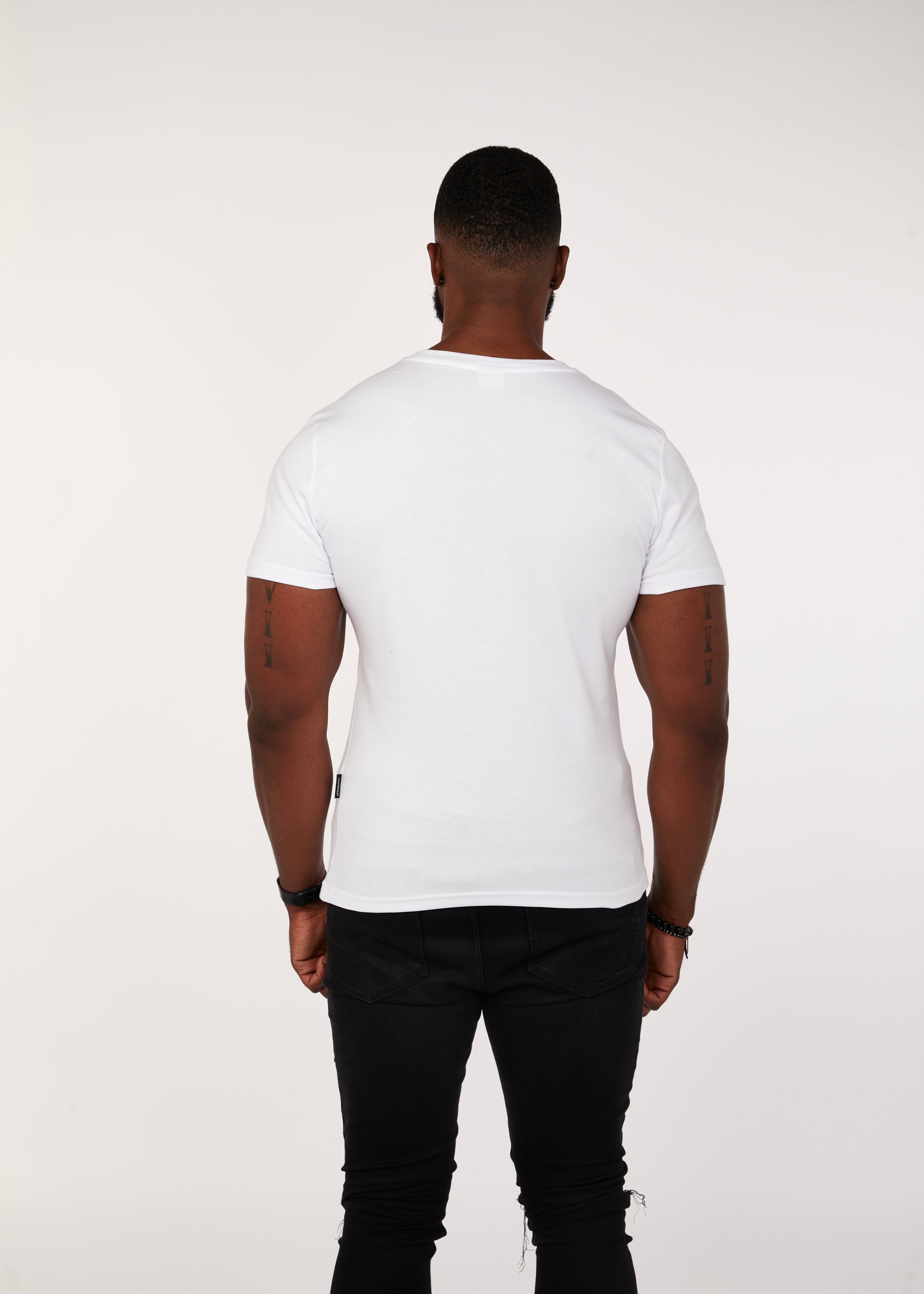 White V Neck Vittorini Fit T-Shirt