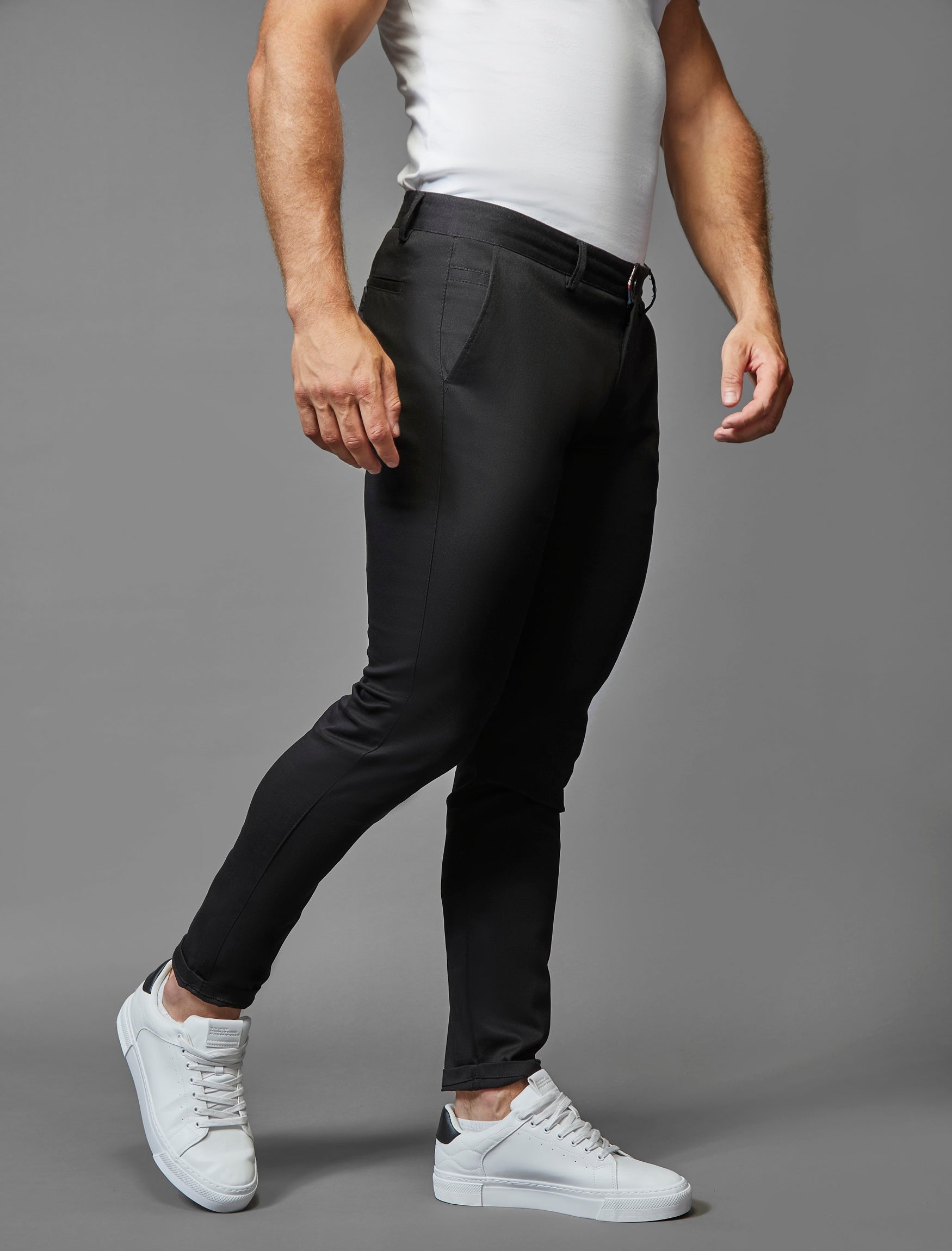Black Vittorini Fit Chinos