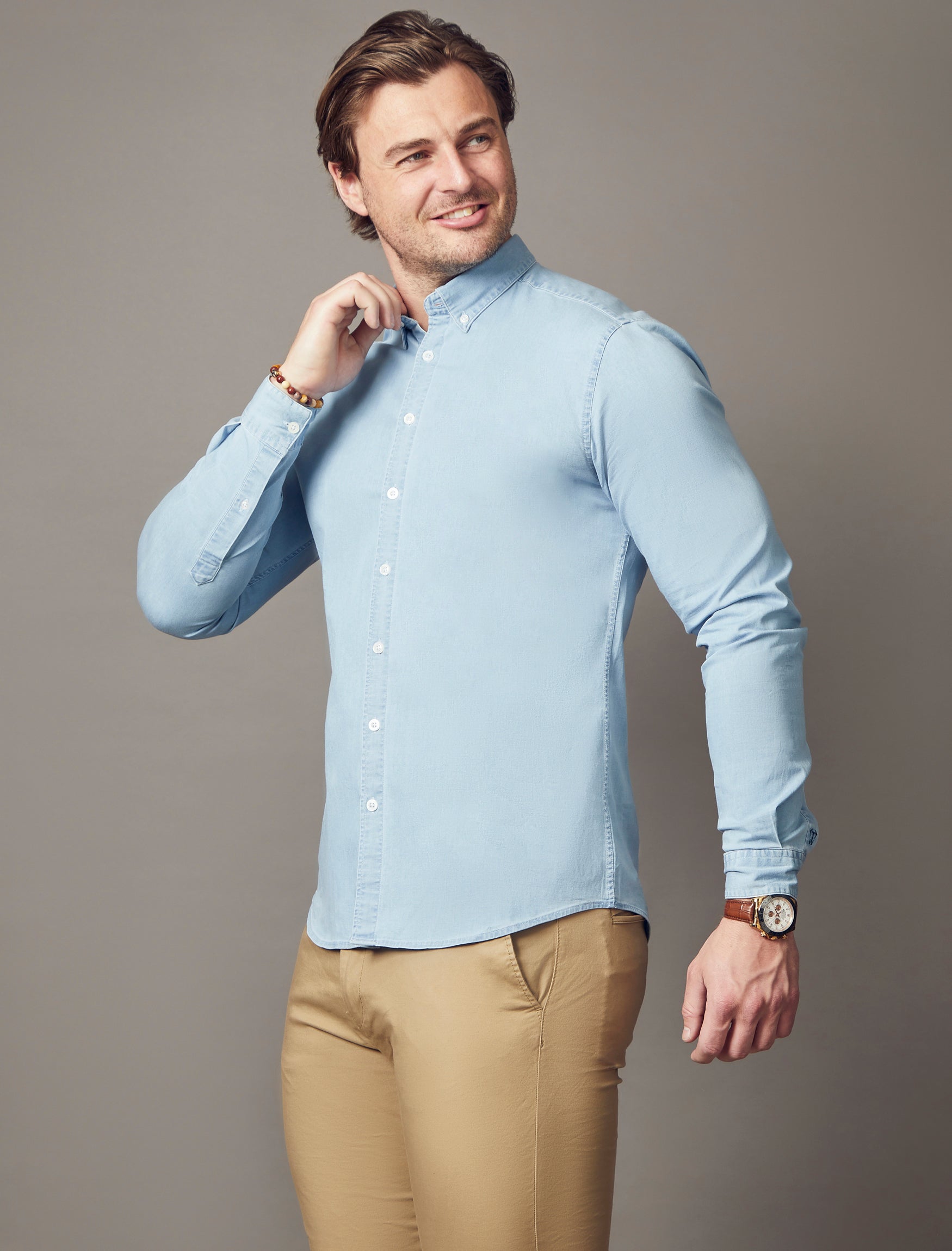 Light Wash Denim Vittorini Fit Shirt