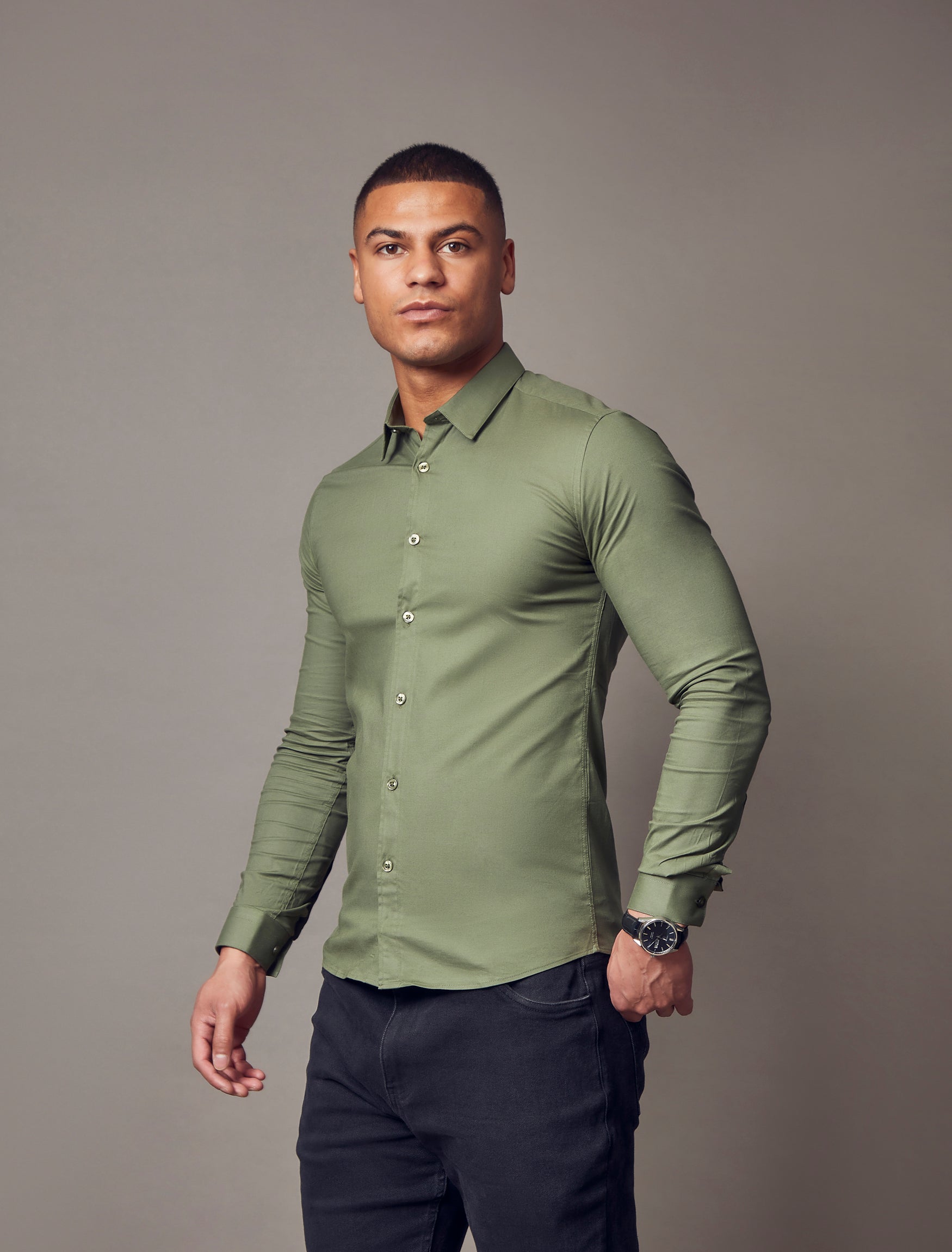 Olive Vittorini Fit Shirt