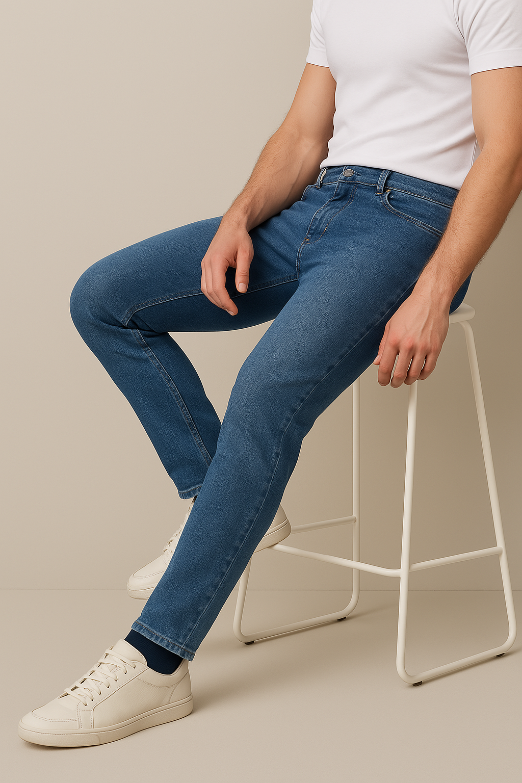 Mid Wash Vittorini Fit Jeans